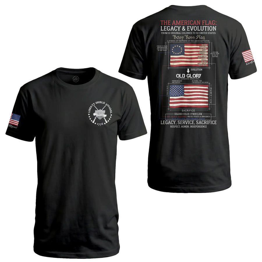 The American Flag: Legacy and Evolution - T-Shirt