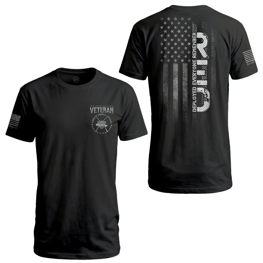 Steel Veteran American Flag - T-Shirt