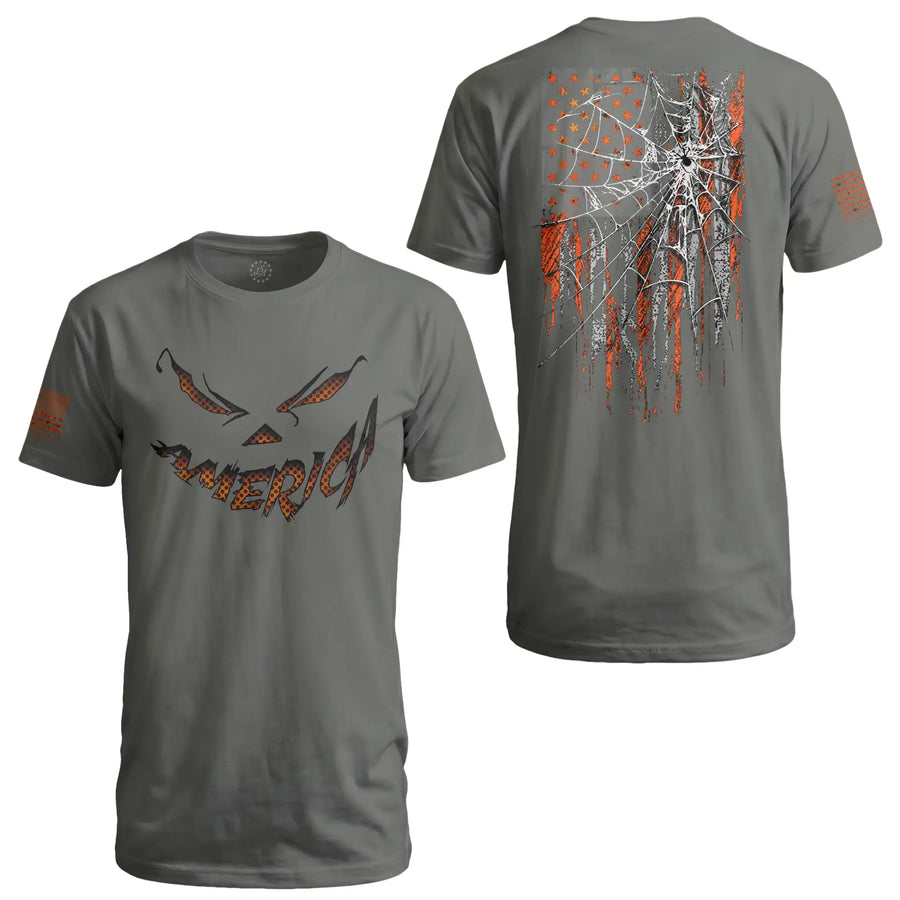 America Pumpkin Halloween - T-Shirt